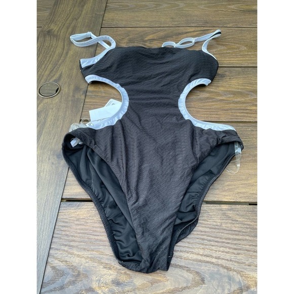 Sanctuary Snake Bite Mod Square Neck Monokini Swimsuit XL Black white - Picture 4 of 12